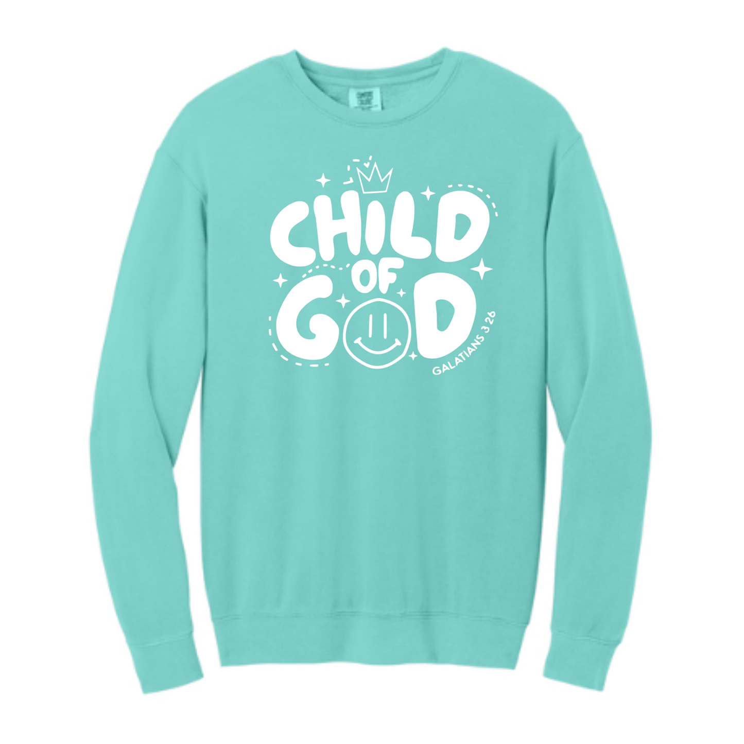 Child of God - Comfort Colors® Lightweight Crewneck Sweatshirt