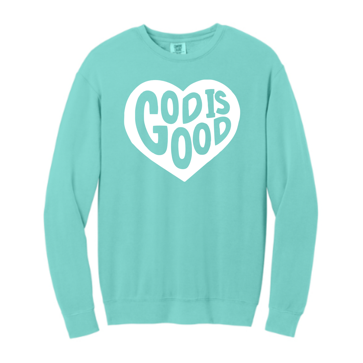 God is Good - Comfort Colors® Lightweight Crewneck Sweatshirt