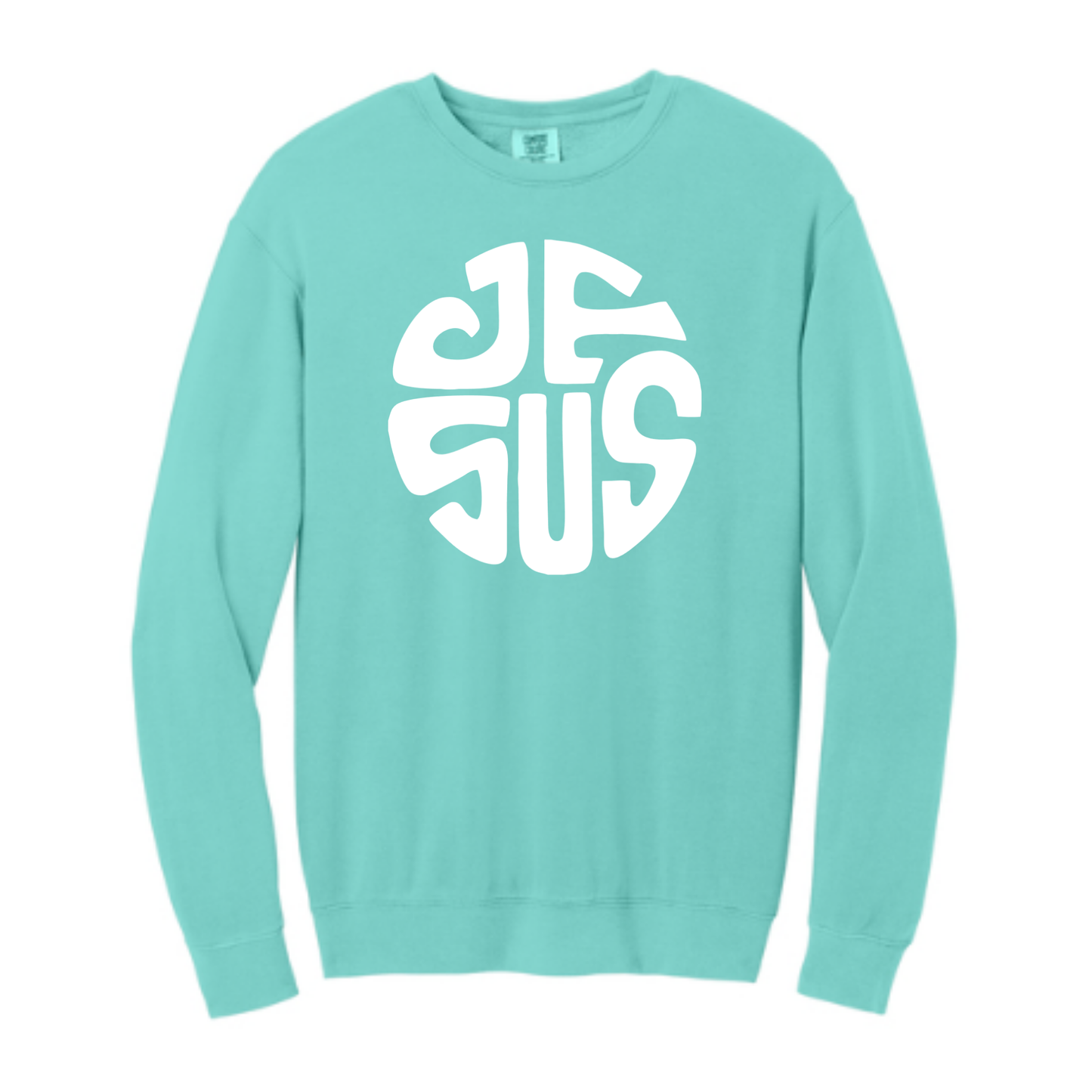 Jesus Circle - Comfort Colors® Lightweight Crewneck Sweatshirt