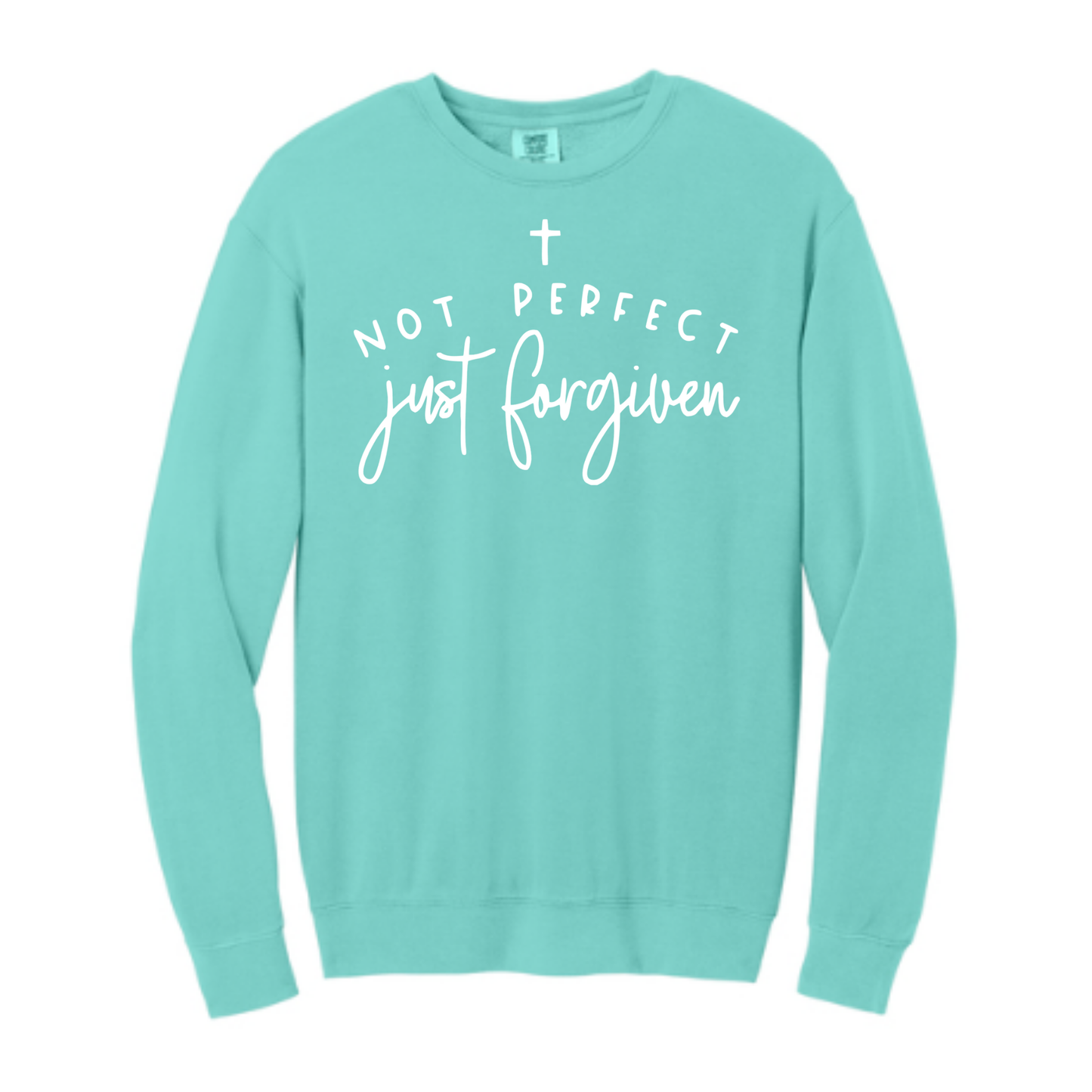 Not Perfect Just Forgiven - Comfort Colors® Lightweight Crewneck Sweatshirt