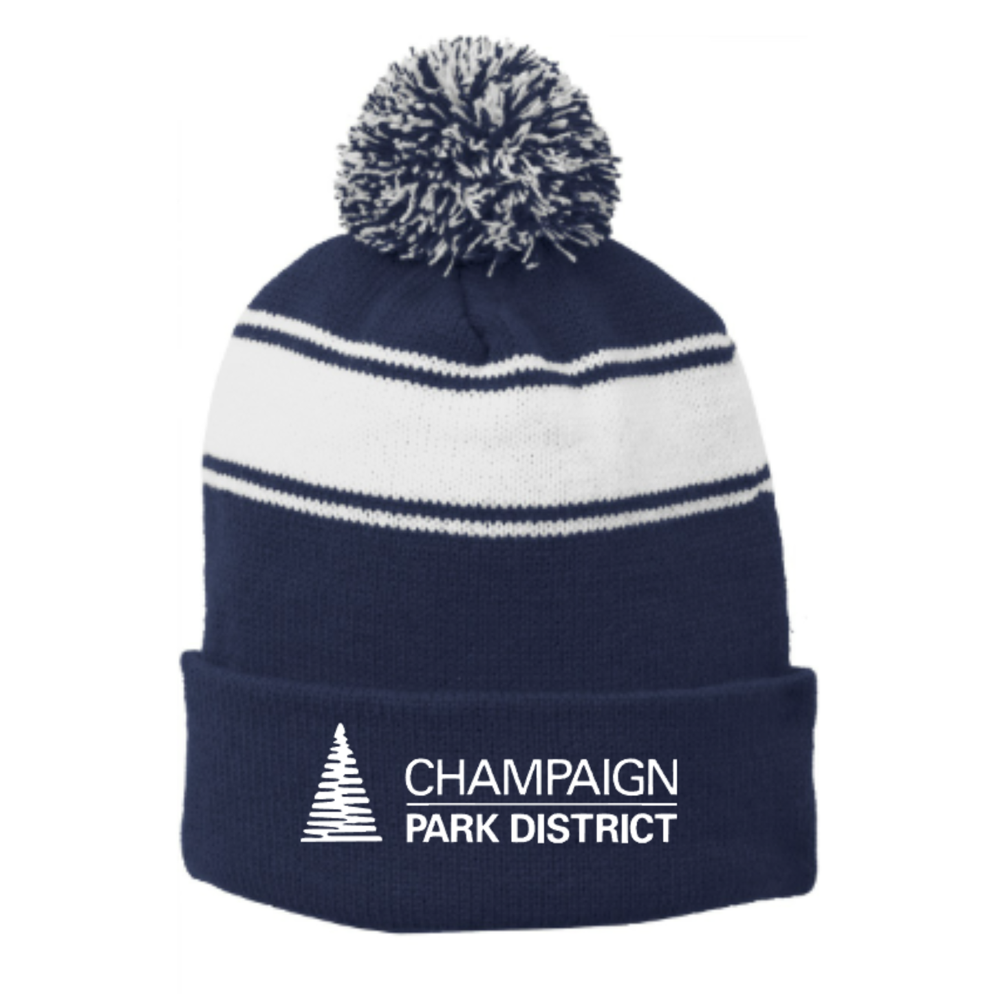 CPD Sport-Tek Stripe Pom Pom Beanie
