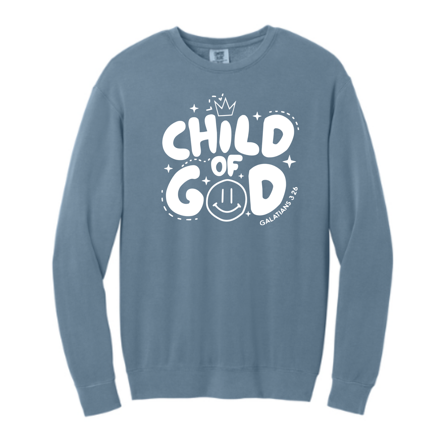 Child of God - Comfort Colors® Lightweight Crewneck Sweatshirt