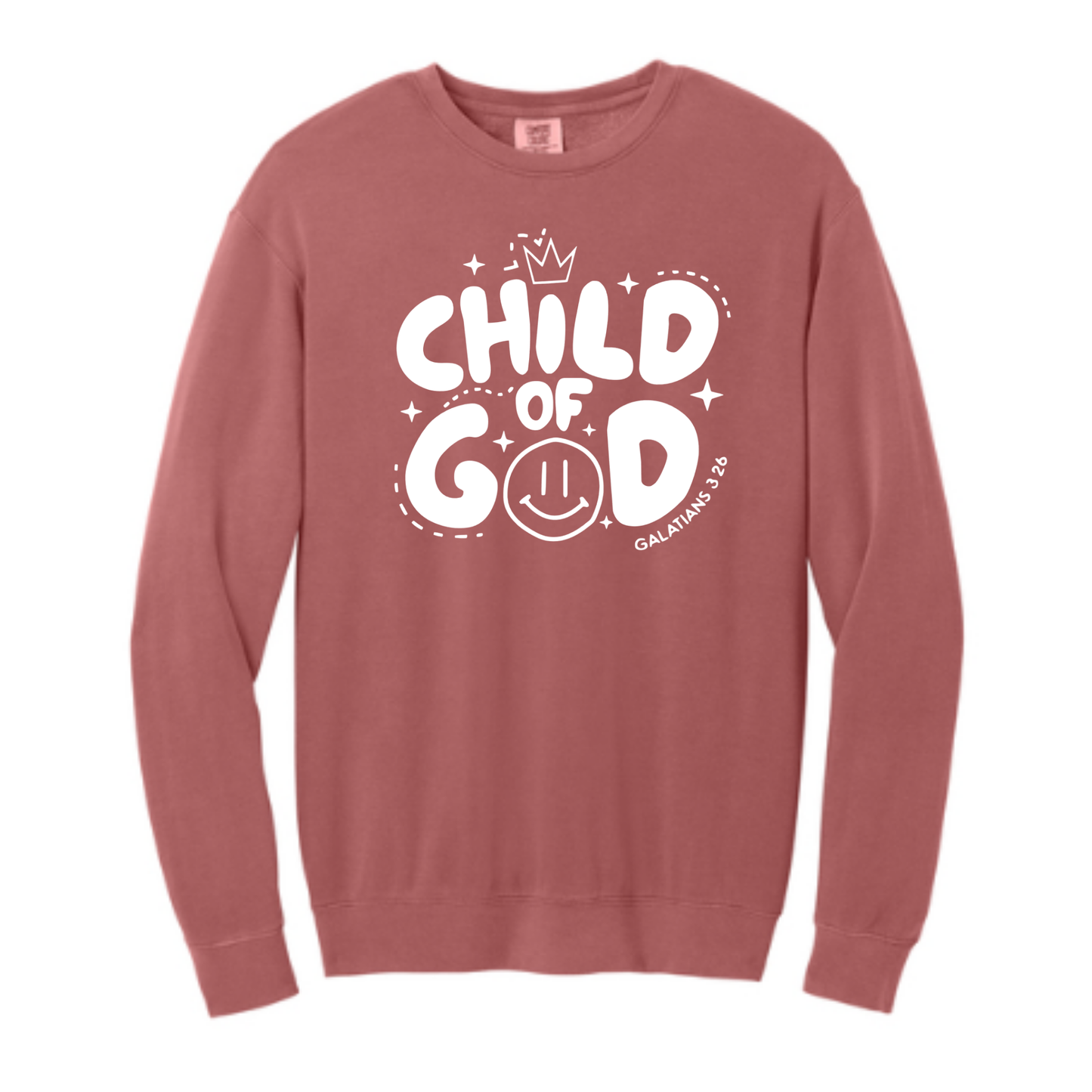 Child of God - Comfort Colors® Lightweight Crewneck Sweatshirt