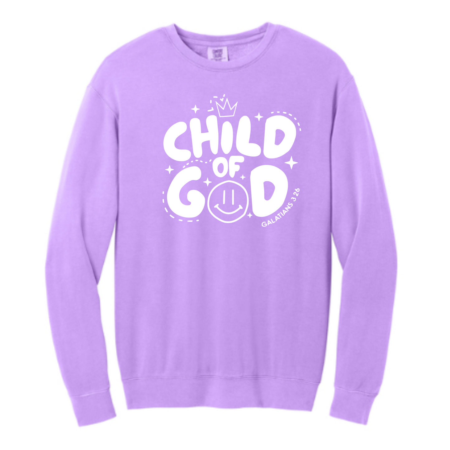 Child of God - Comfort Colors® Lightweight Crewneck Sweatshirt