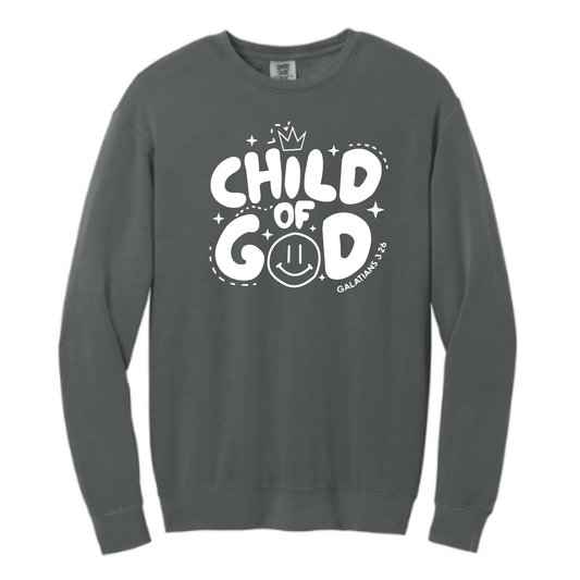 Child of God - Comfort Colors® Lightweight Crewneck Sweatshirt