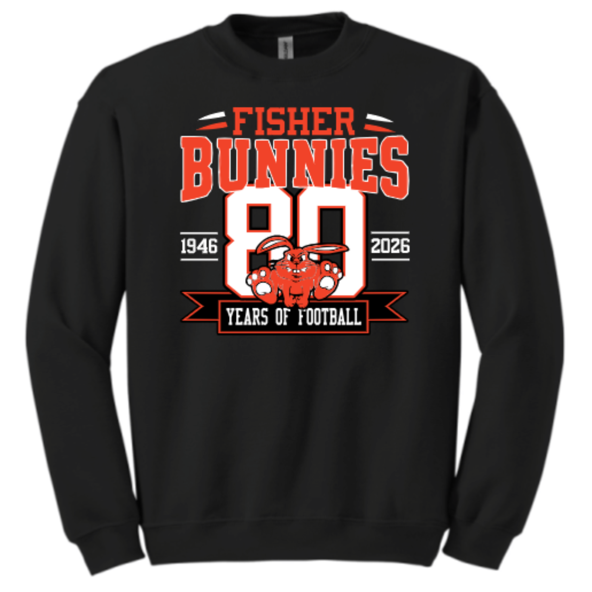 Fisher Bunnies Football 80 Years Crewneck Sweatshirt