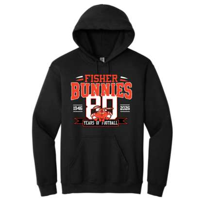 Fisher Bunnies Football 80 Years Hooded Sweatshirt