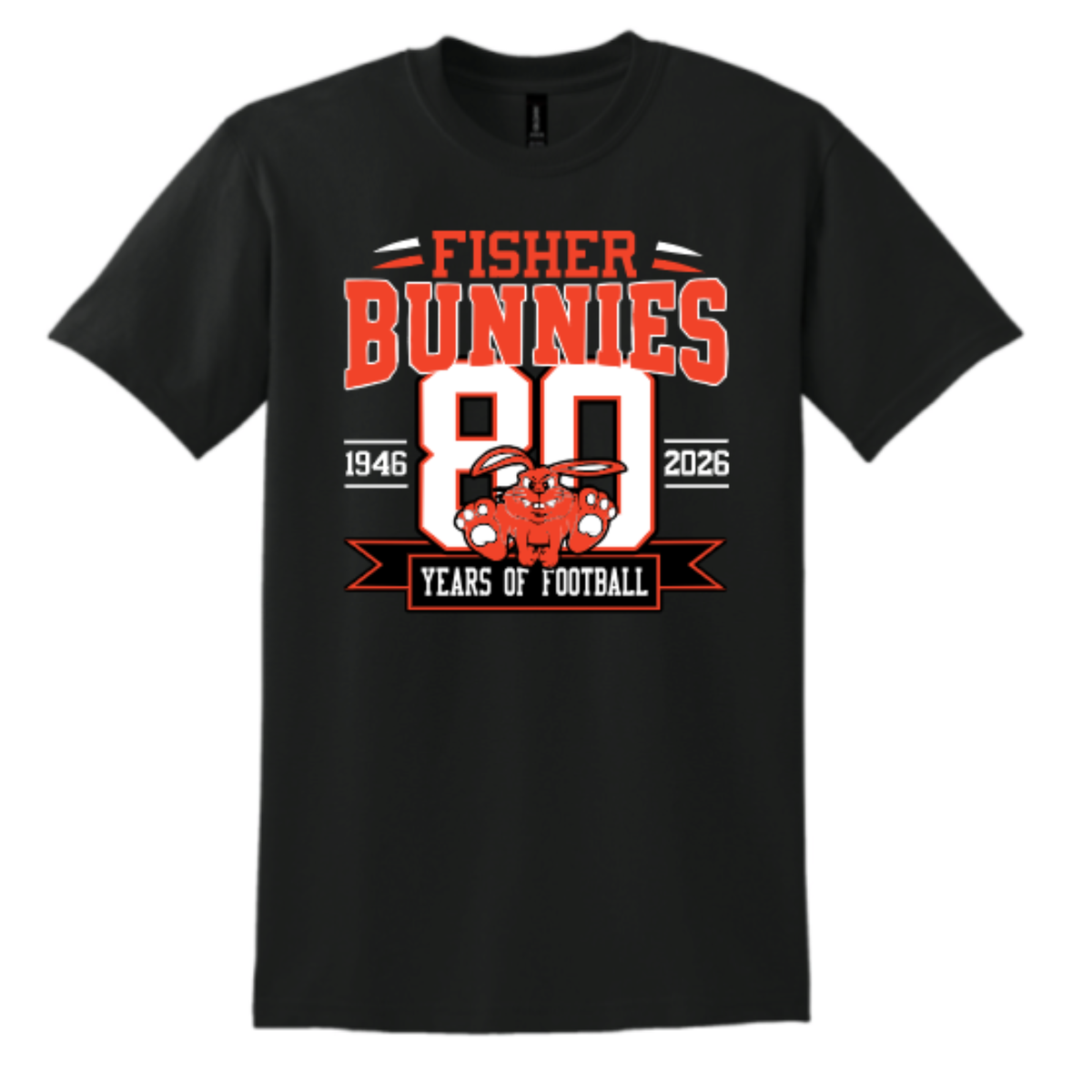 Fisher Bunnies Football 80 Years T-Shirt