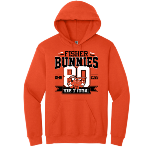 Fisher Bunnies Football 80 Years Hooded Sweatshirt