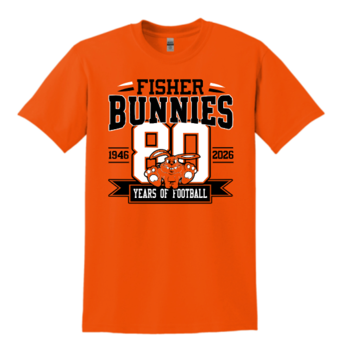 Fisher Bunnies Football 80 Years T-Shirt