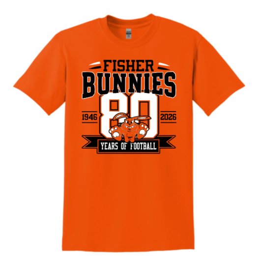 Fisher Bunnies Football 80 Years T-Shirt