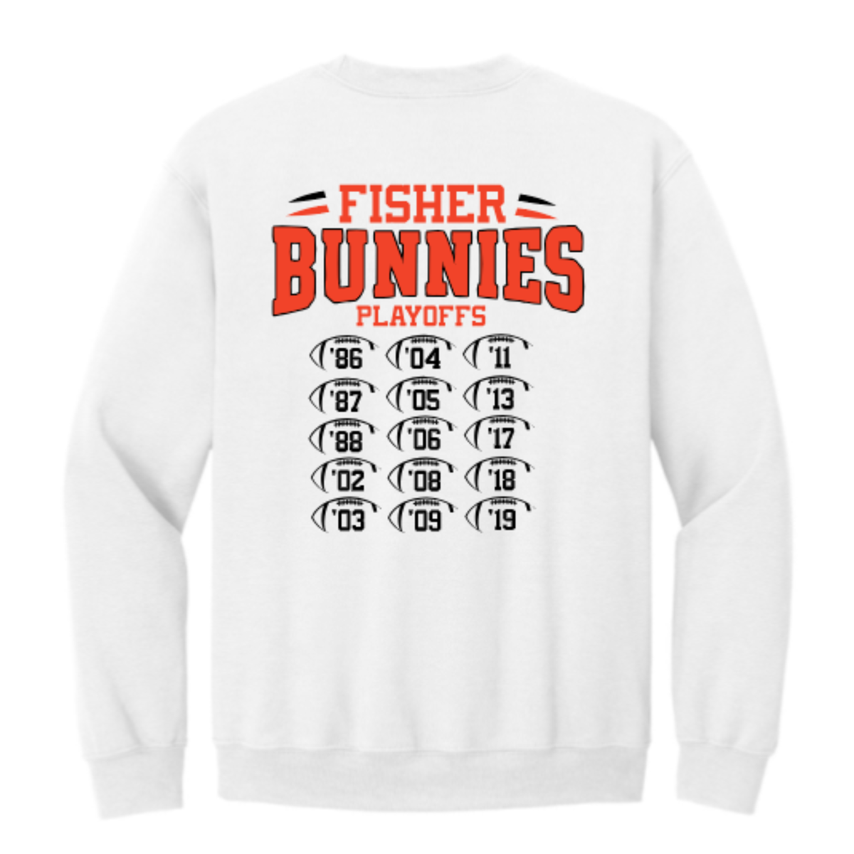 Fisher Bunnies Football 80 Years Crewneck Sweatshirt