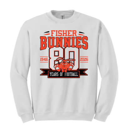 Fisher Bunnies Football 80 Years Crewneck Sweatshirt