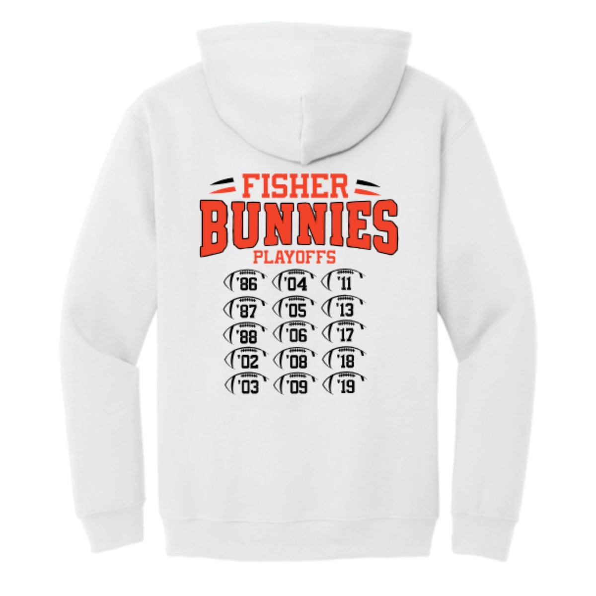 Fisher Bunnies Football 80 Years Hooded Sweatshirt