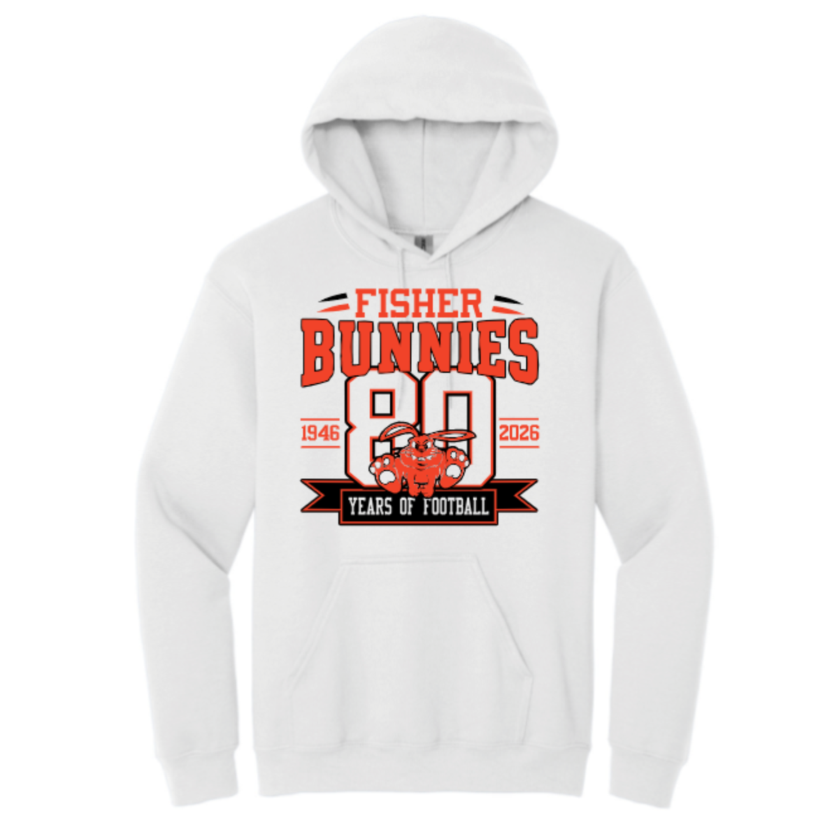 Fisher Bunnies Football 80 Years Hooded Sweatshirt
