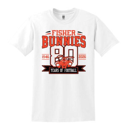 Fisher Bunnies Football 80 Years T-Shirt