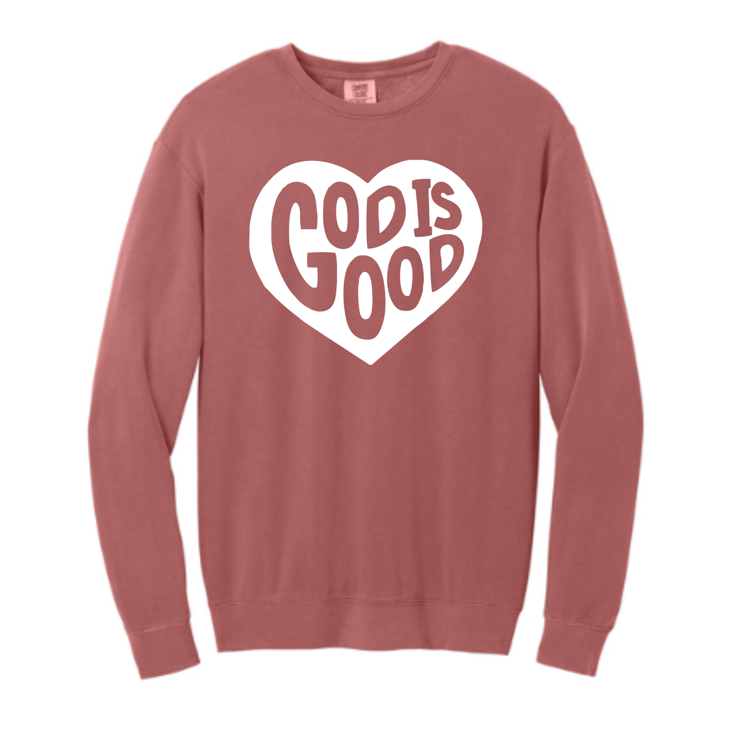 God is Good - Comfort Colors® Lightweight Crewneck Sweatshirt