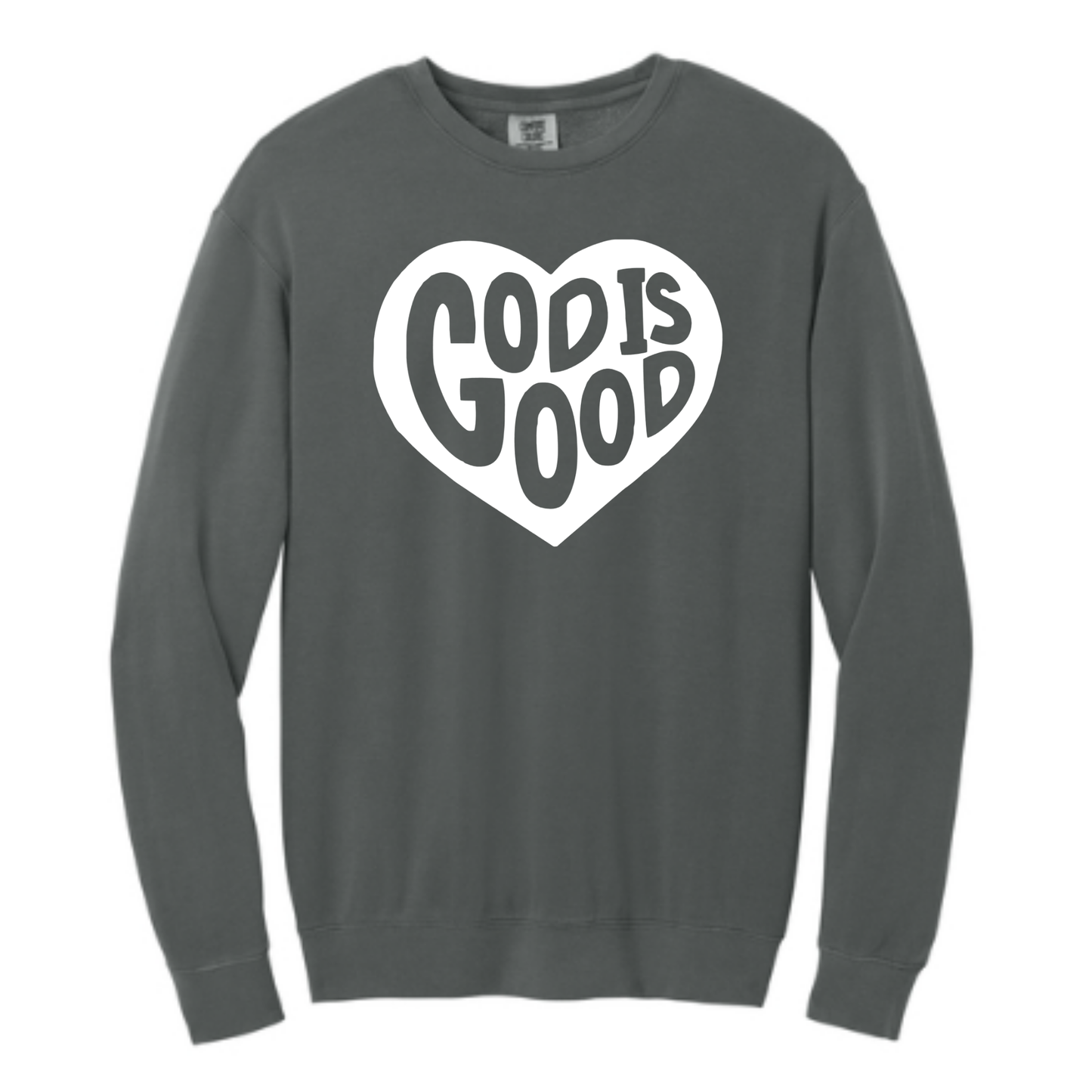 God is Good - Comfort Colors® Lightweight Crewneck Sweatshirt