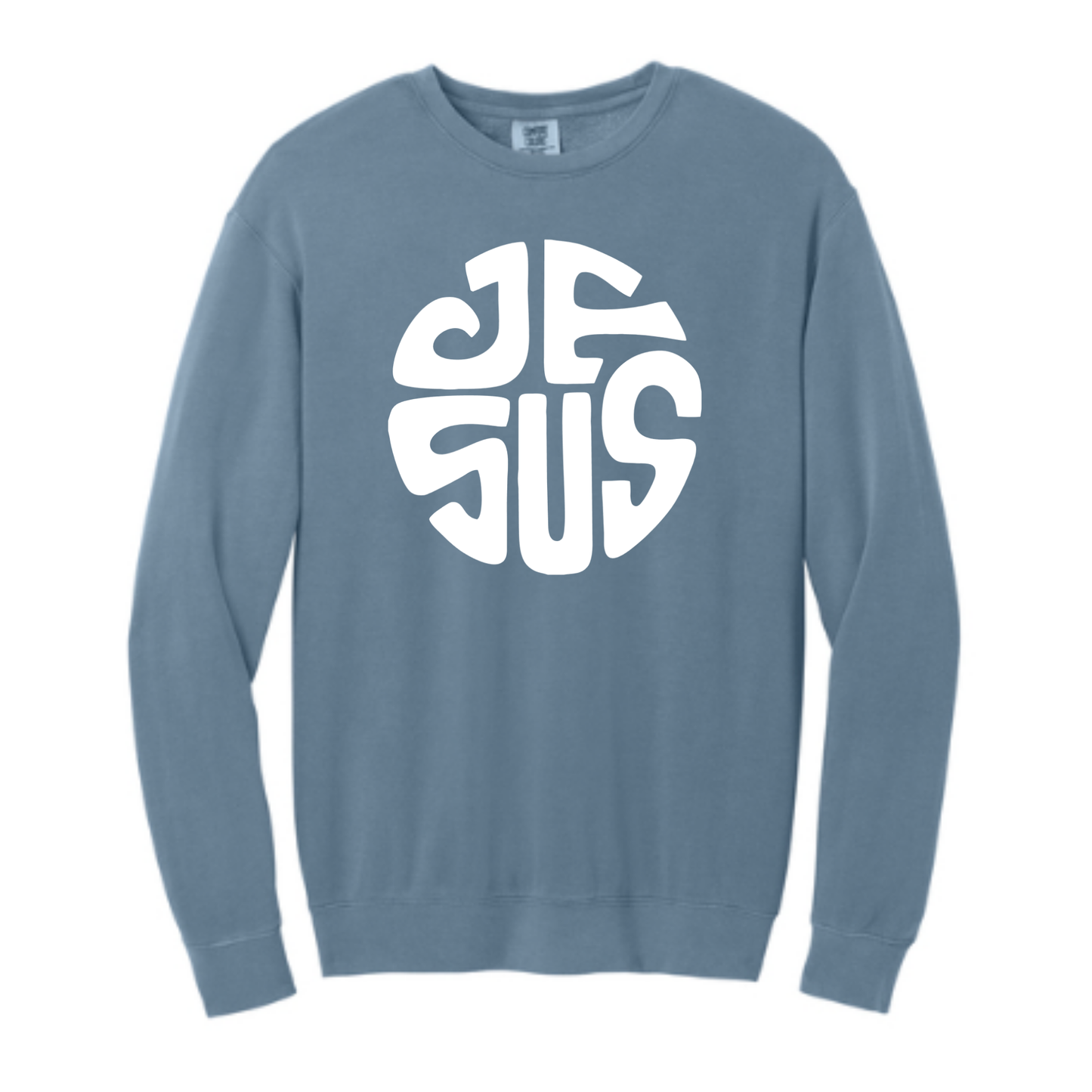 Jesus Circle - Comfort Colors® Lightweight Crewneck Sweatshirt