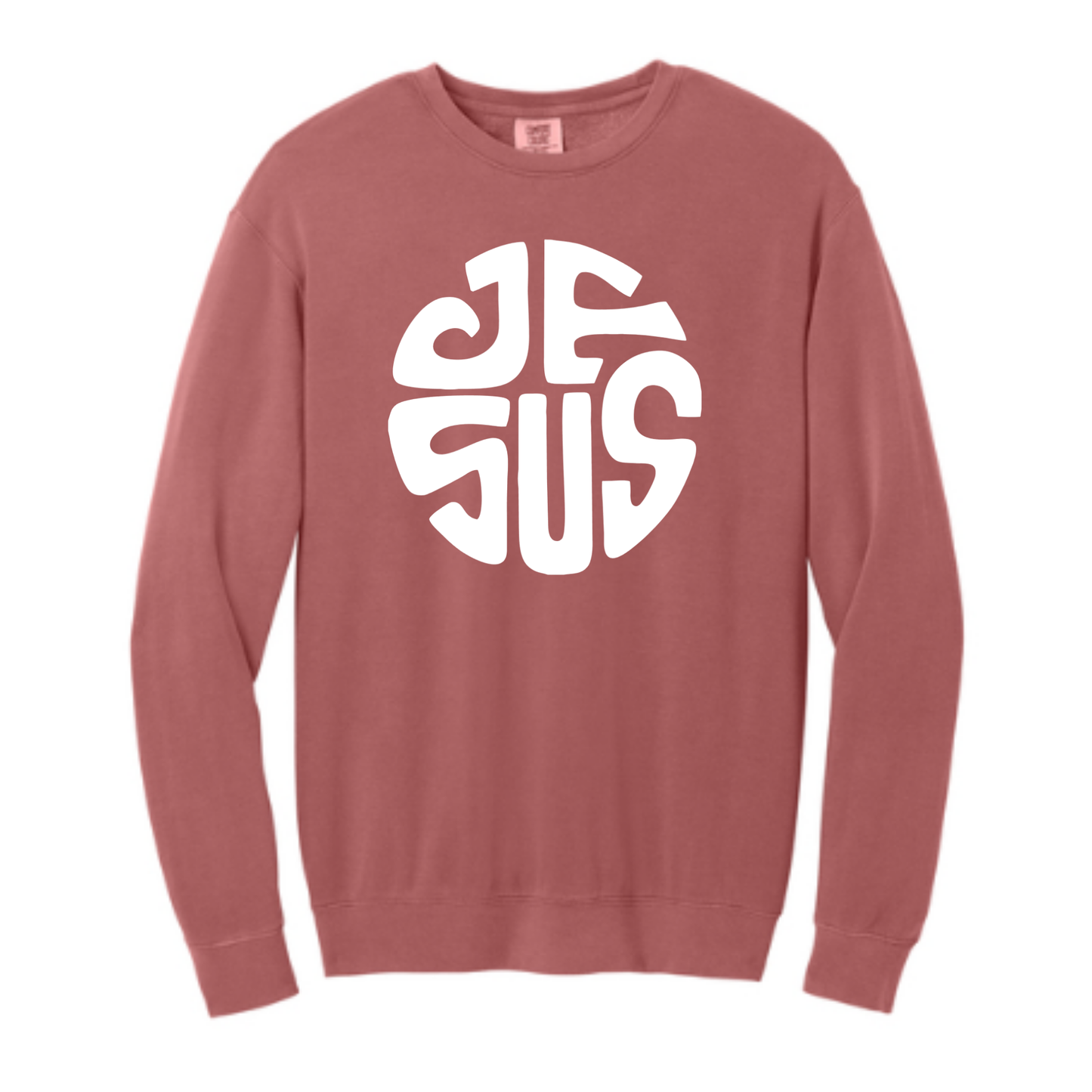 Jesus Circle - Comfort Colors® Lightweight Crewneck Sweatshirt