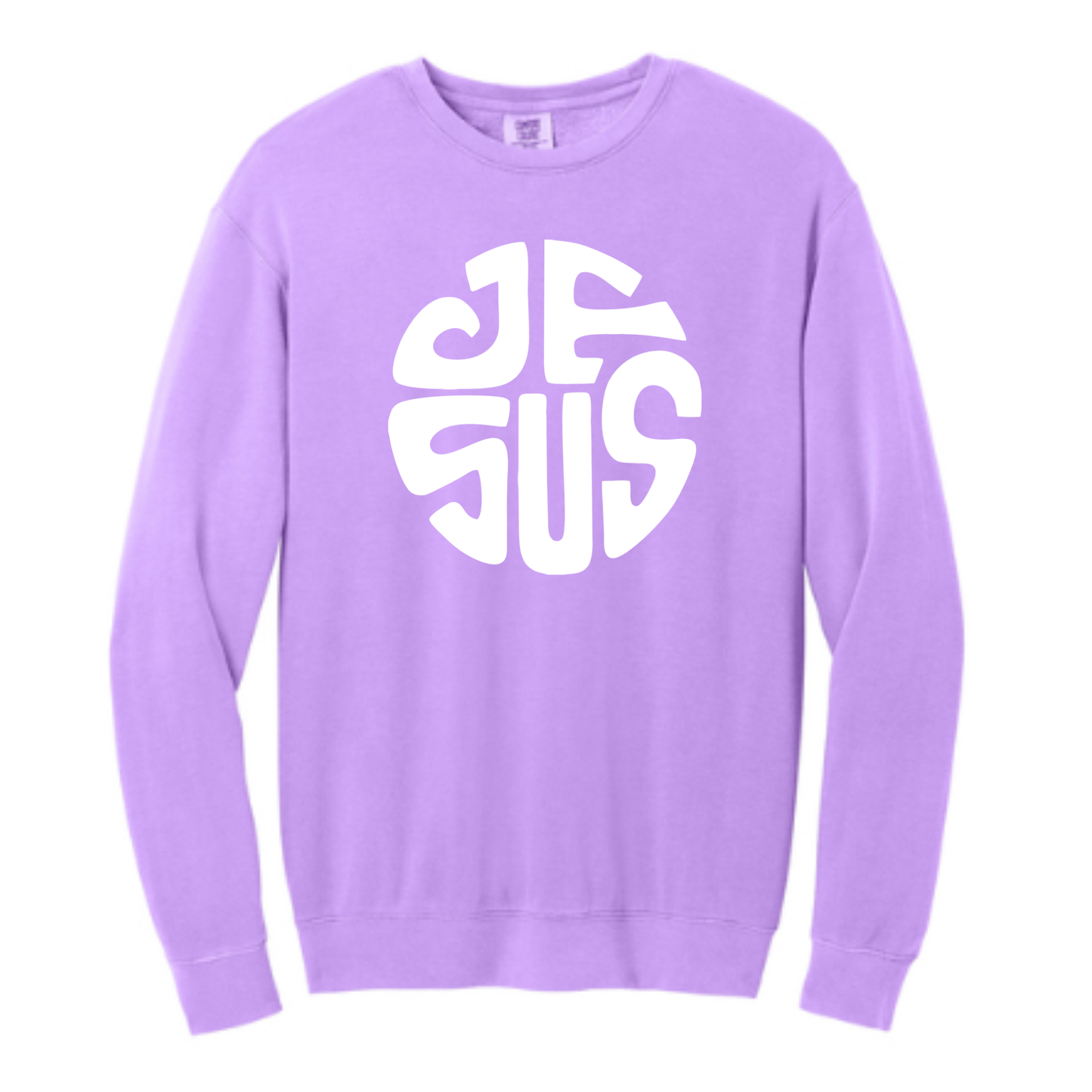 Jesus Circle - Comfort Colors® Lightweight Crewneck Sweatshirt