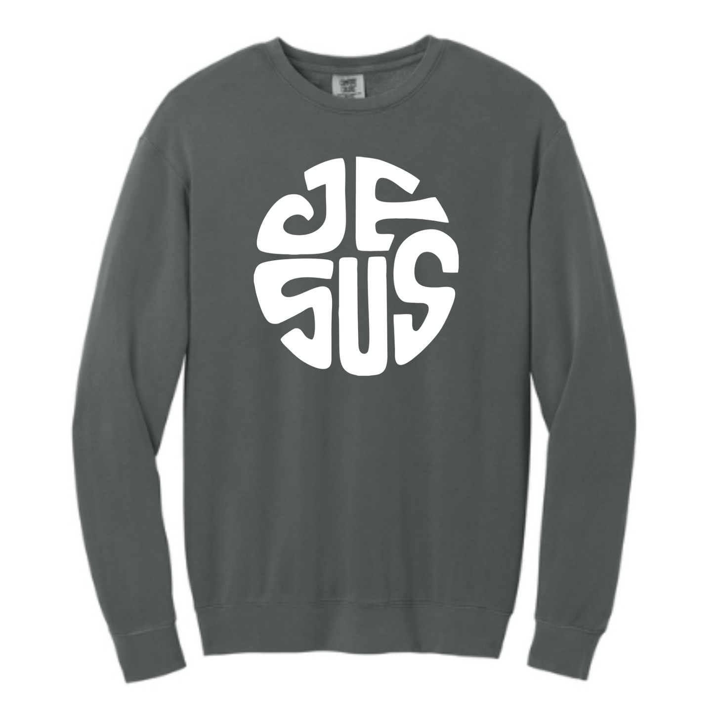 Jesus Circle - Comfort Colors® Lightweight Crewneck Sweatshirt