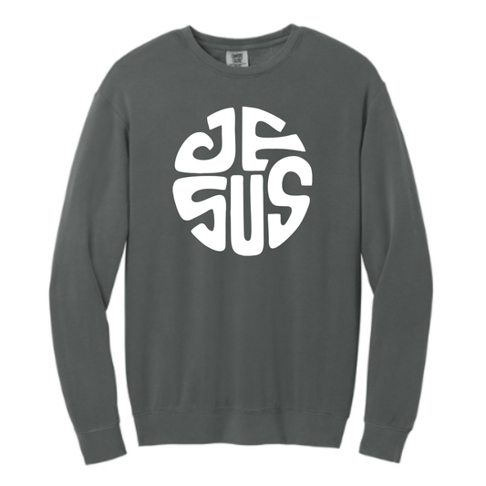 Jesus Circle - Comfort Colors® Lightweight Crewneck Sweatshirt