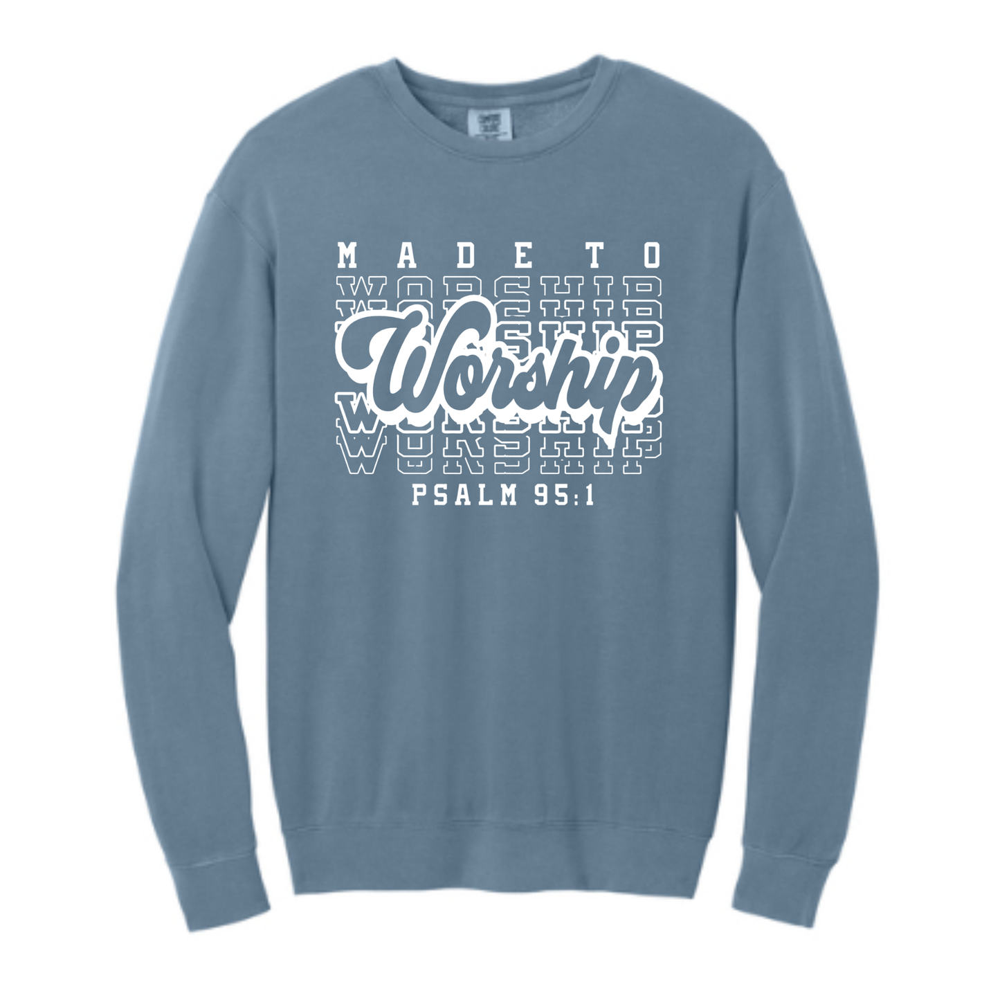 Made to Worship - Comfort Colors® Lightweight Crewneck Sweatshirt