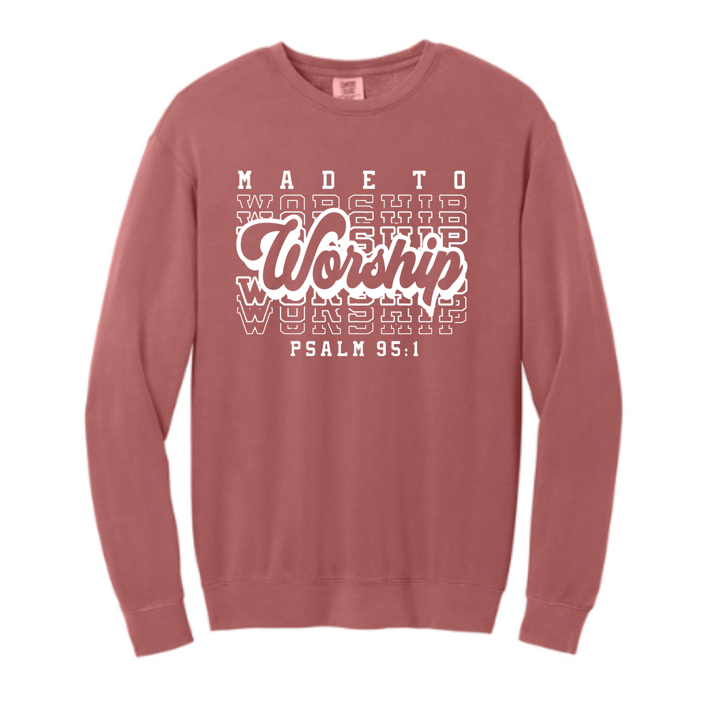 Made to Worship - Comfort Colors® Lightweight Crewneck Sweatshirt