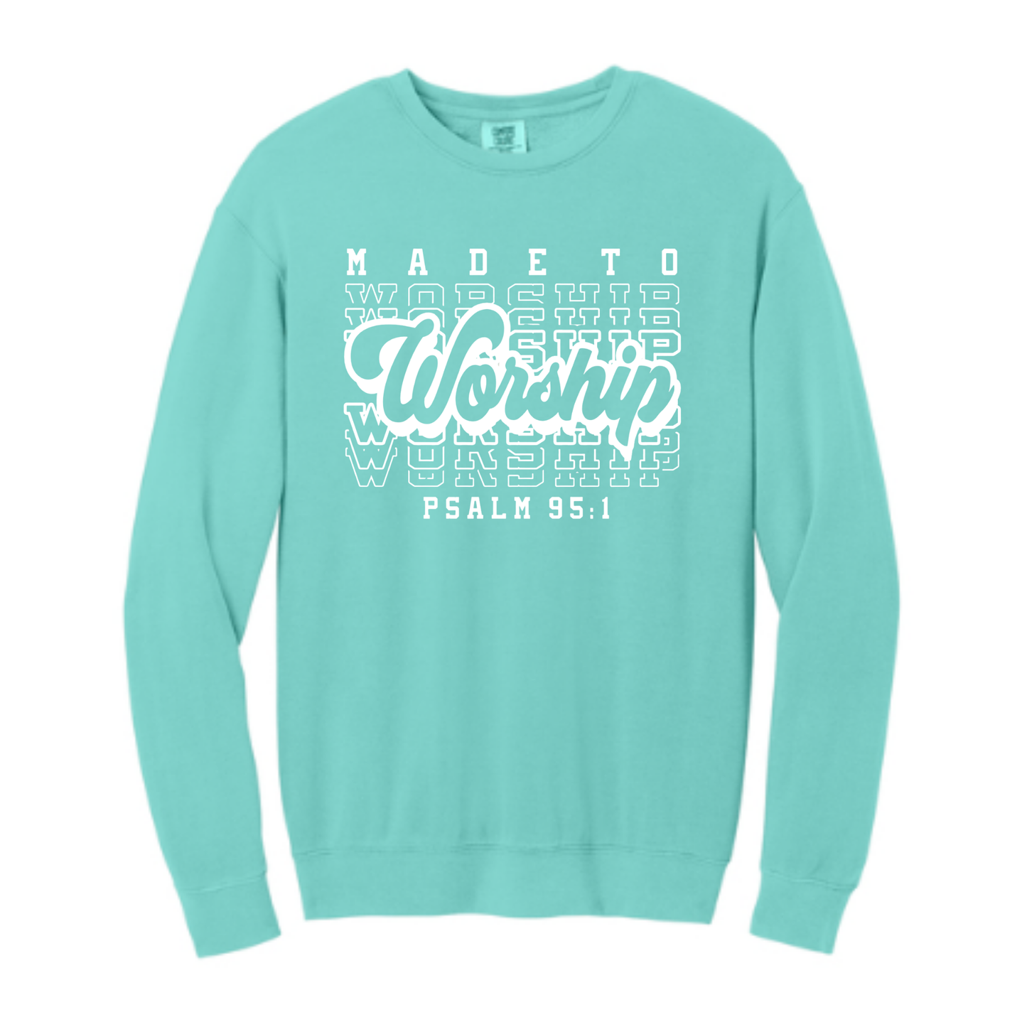 Made to Worship - Comfort Colors® Lightweight Crewneck Sweatshirt