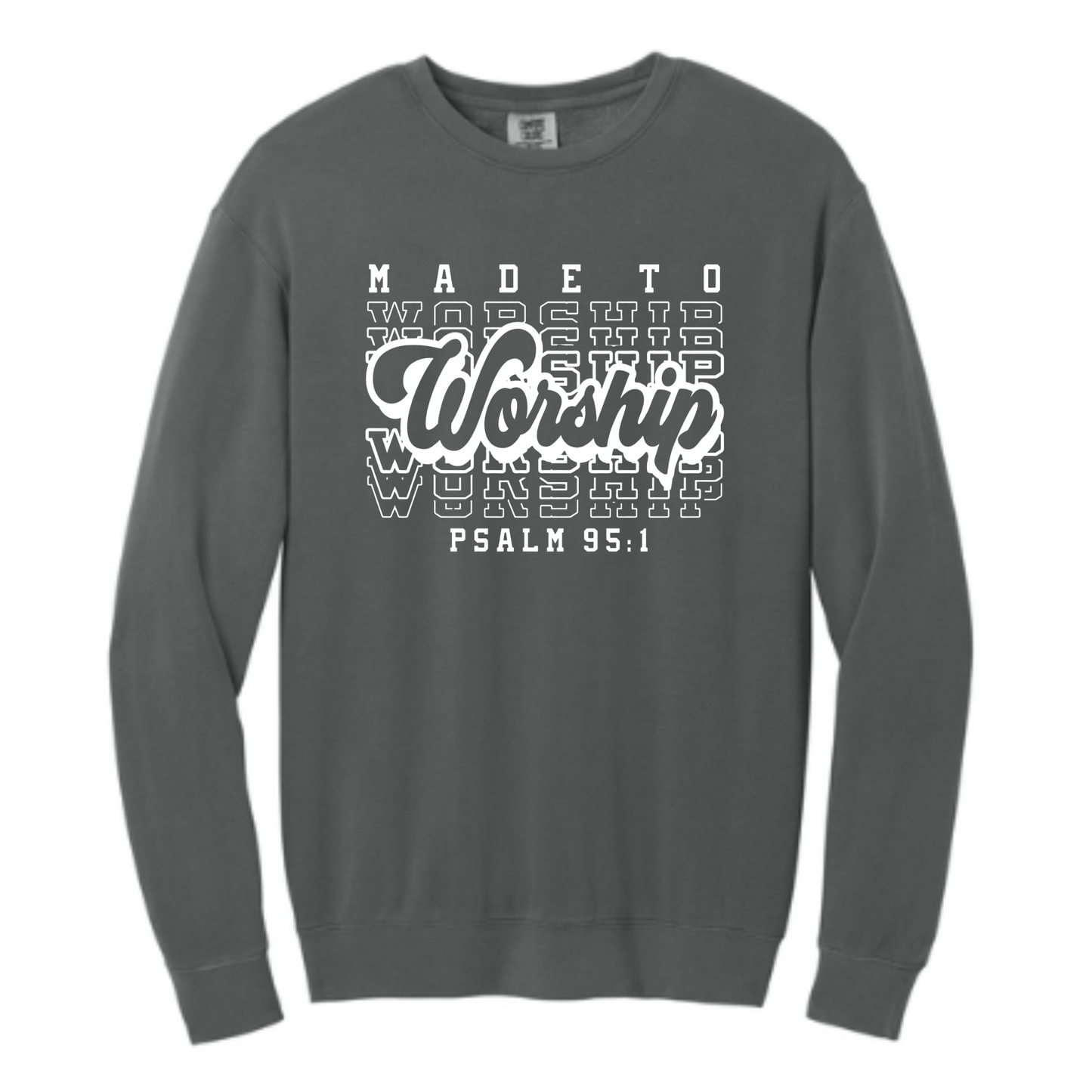 Made to Worship - Comfort Colors® Lightweight Crewneck Sweatshirt