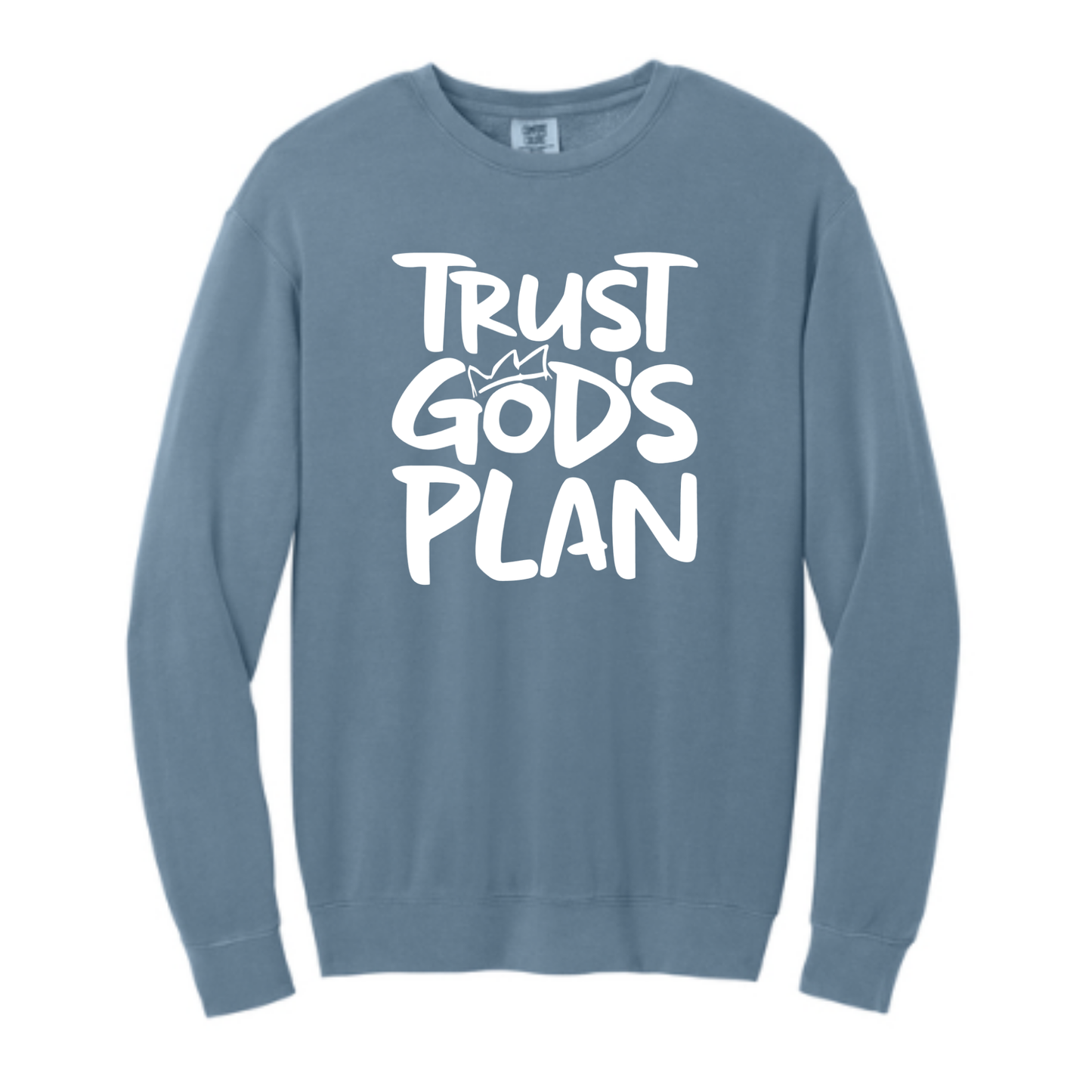 Trust God's Plan - Comfort Colors® Lightweight Crewneck Sweatshirt
