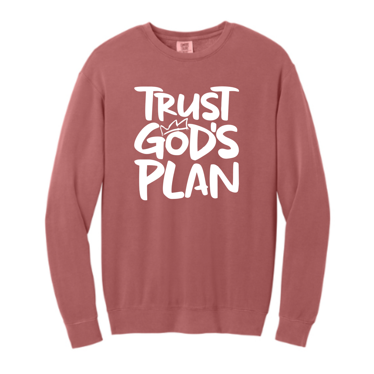 Trust God's Plan - Comfort Colors® Lightweight Crewneck Sweatshirt