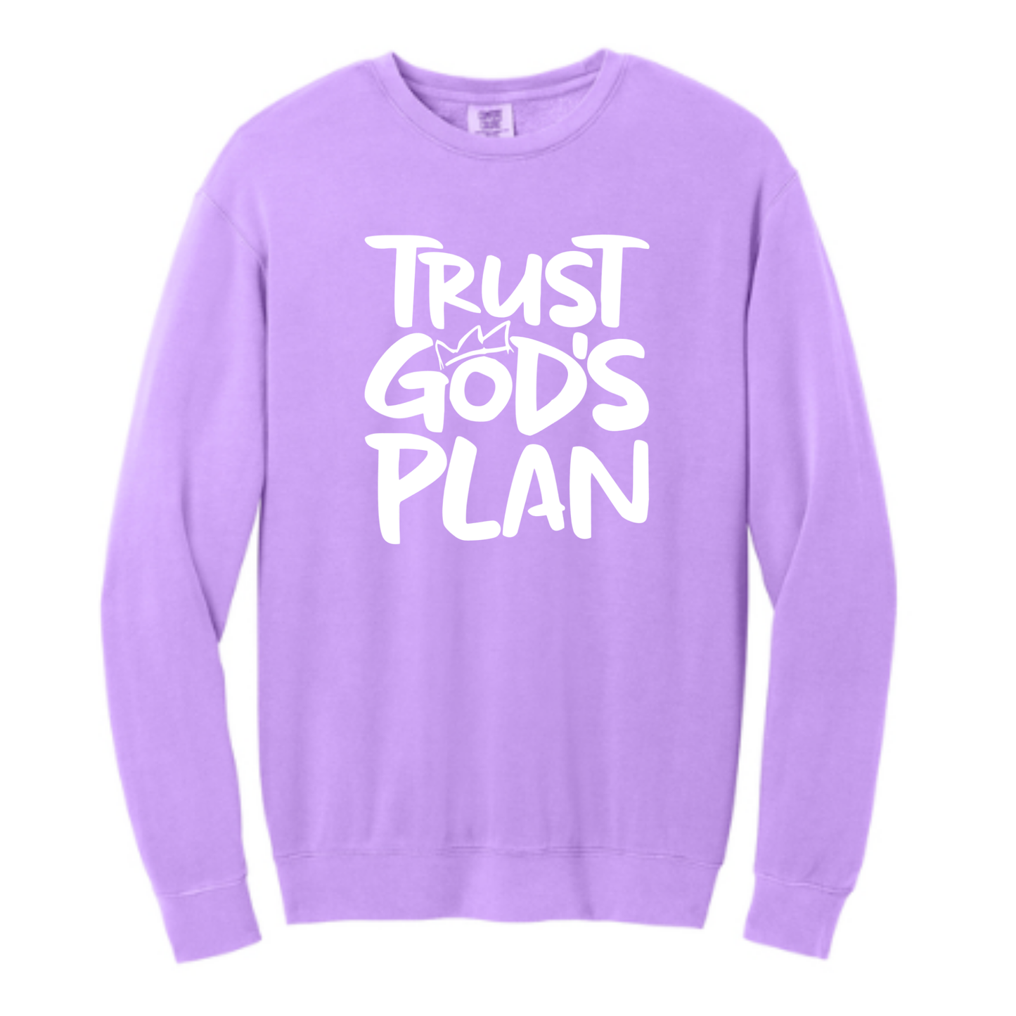 Trust God's Plan - Comfort Colors® Lightweight Crewneck Sweatshirt